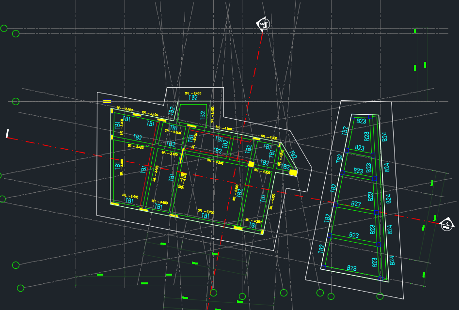 Three-dimensional CAD wireframe model of Villa Ulus House & Moonraker