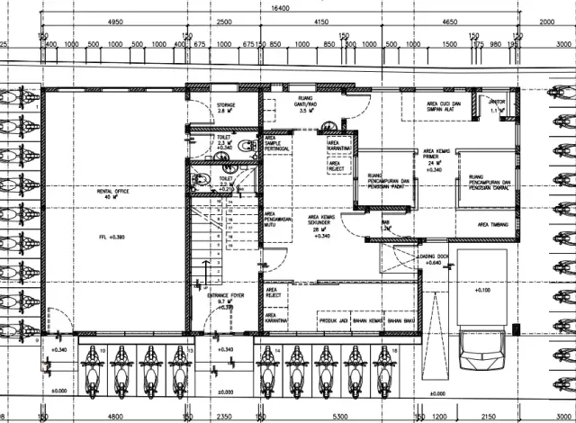 Architectural floor plan drawing for the Sundari Office
