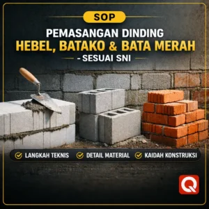 SOP Pemasangan Dinding Hebel, Batako & Bata Merah (SNI)